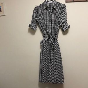 Calvin Klein Checkered Wrap Dress size 4